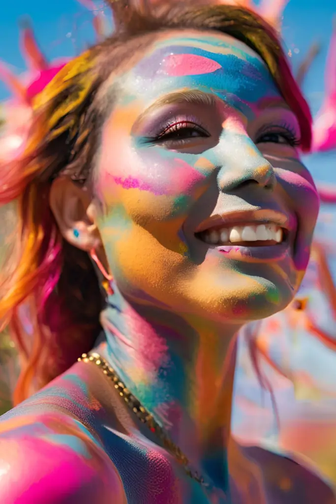 Picture of woman with paint